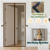 Magnetic screen door with auto-closing feature and installation instructions.