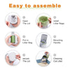 Step-by-step guide on how to assemble a cat litter box with text 'Easy to assemble'