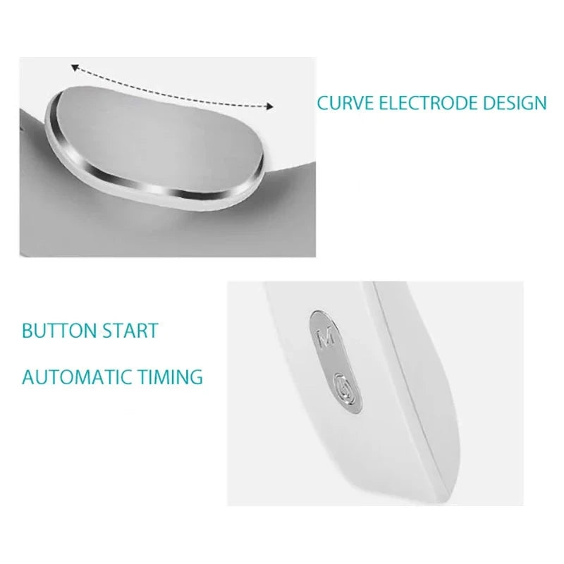 Product with curve electrode design and button start feature on a white background