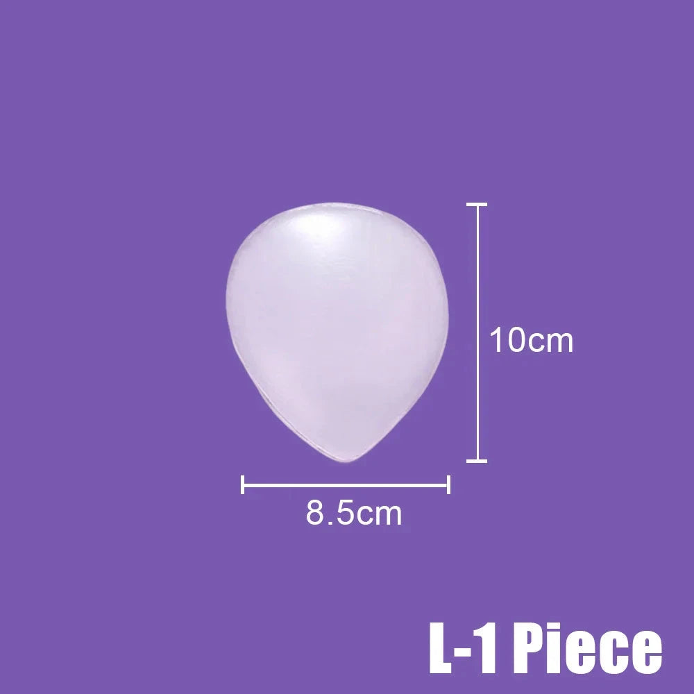 White balloon with dimensions on a purple background