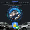 Car dashboard camera with G-sensor feature illustration on a dark background