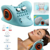 Neck and shoulder massager with user interface and health benefits illustration