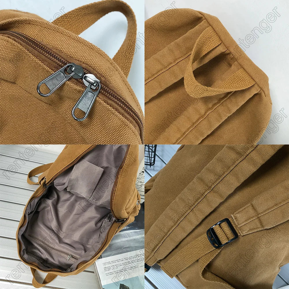 Vintage Canvas Laptop Backpack for Women