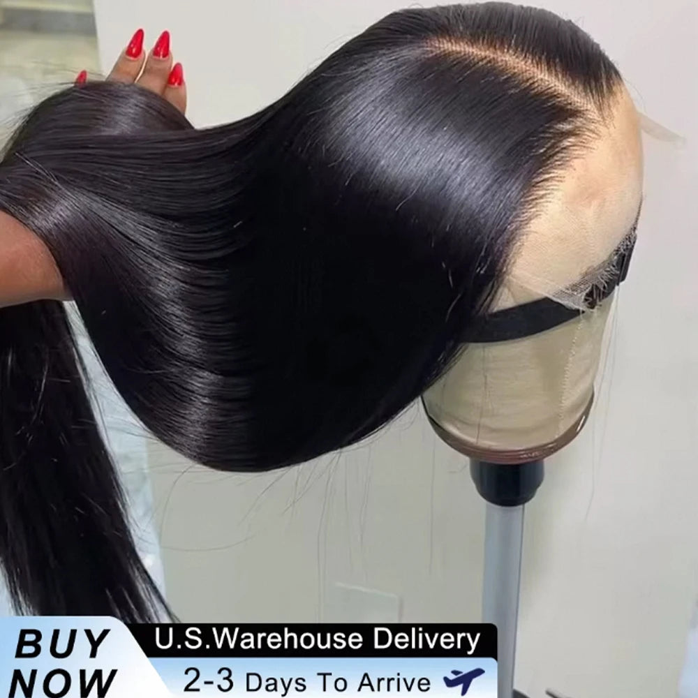 Brazilian Glueless Bone Straight HD Lace Front Wig | Pre-Plucked Human Hair - ANDYS