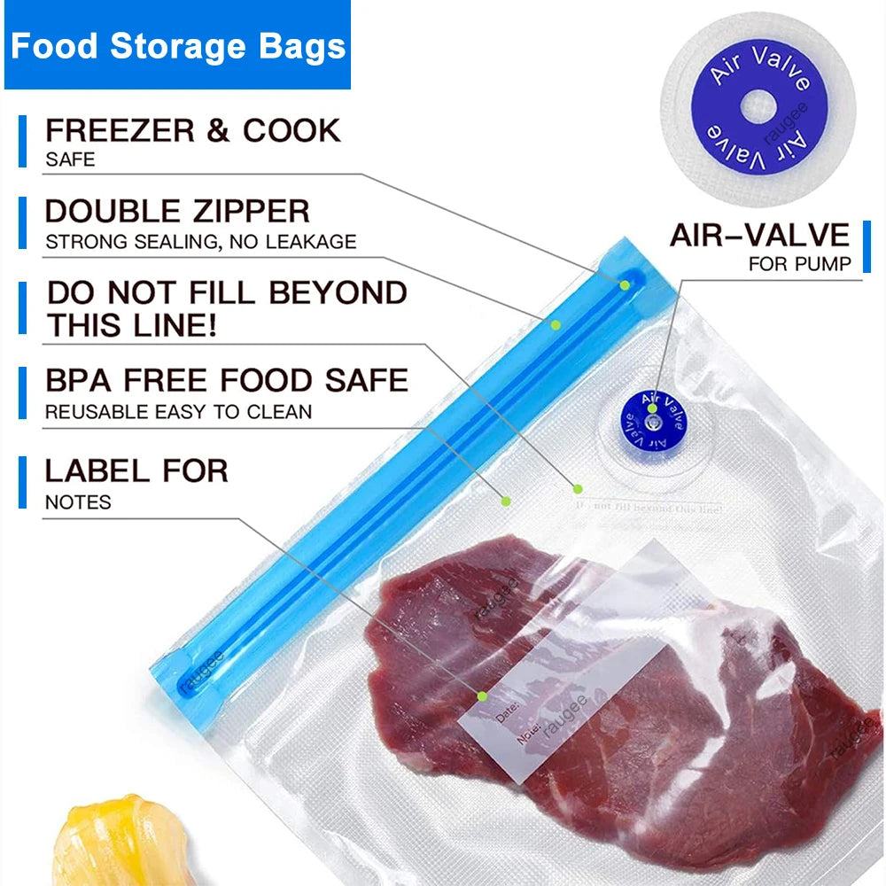 Reusable Food Vacuum Sealer Pouches – BPA-Free Food Storage