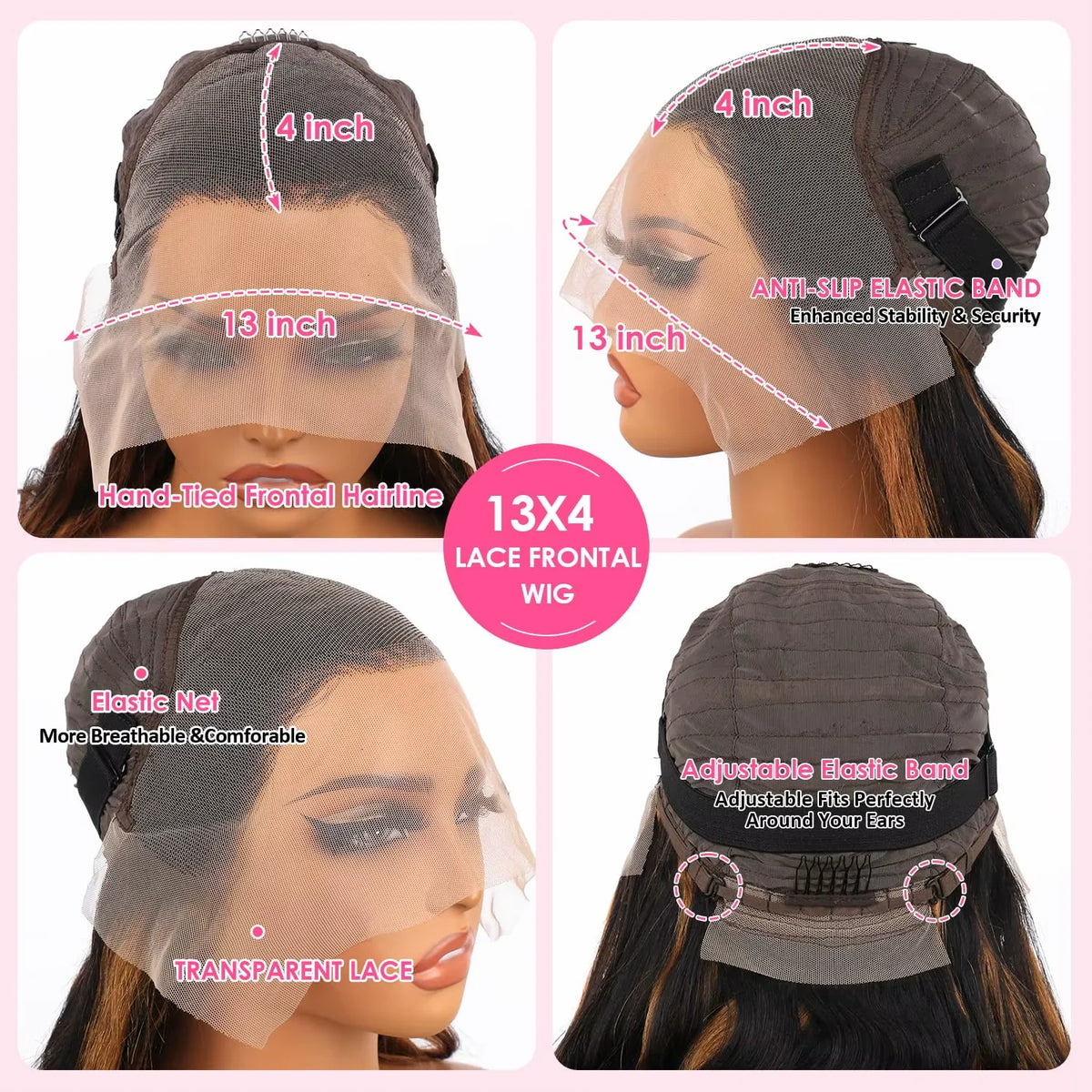 250% Density P1B/30 Highlight Ombre Straight Wig | 13x6 HD Lace Front Human Hair - ANDYS