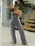 Women's Strapless Tassel Summer Jumpsuit