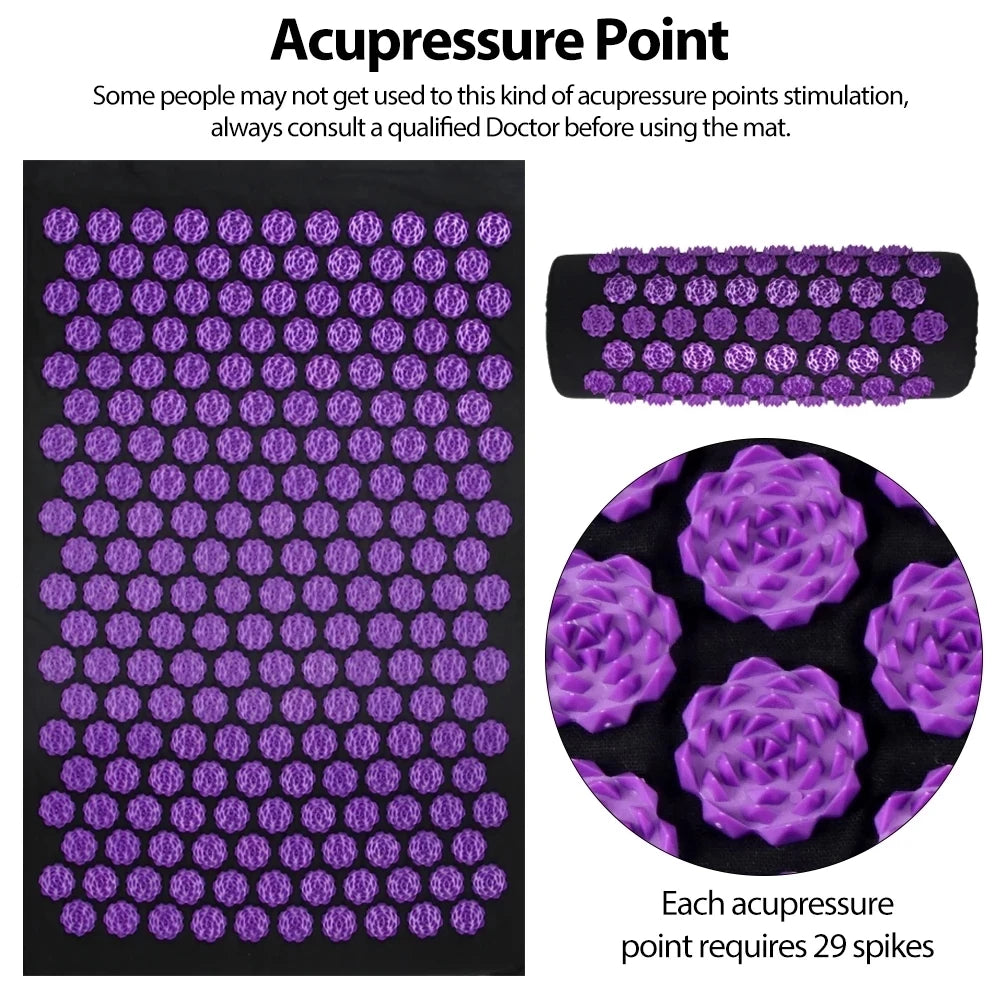 Acupressure Yoga Mat and Pillow Set