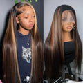 250% Density P1B/30 Highlight Ombre Straight Wig | 13x6 HD Lace Front Human Hair - ANDYS