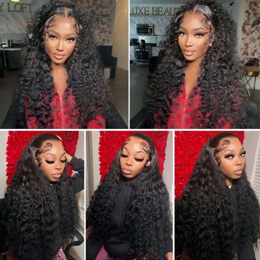 200% Deep Wave HD Lace Front Wig | 13x4 Transparent Brazilian Remy Human Hair - ANDYS