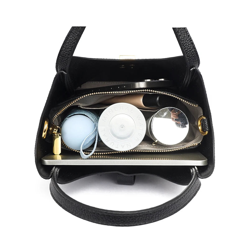 Retro Genuine Leather Crossbody Messenger Tote Bag
