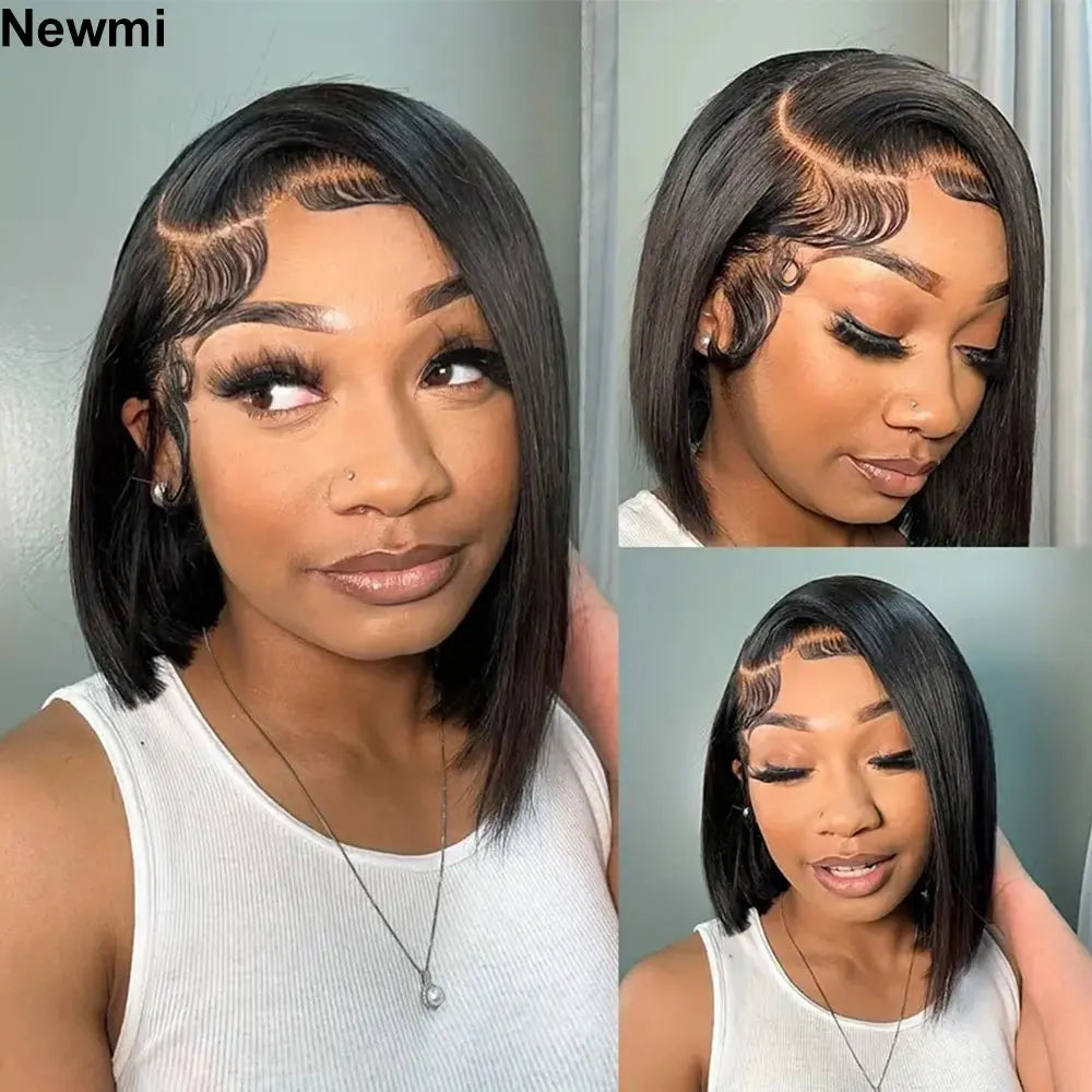 180% Density Glueless HD Lace Front Bob Wig | Pre-Plucked Human Hair - ANDYS