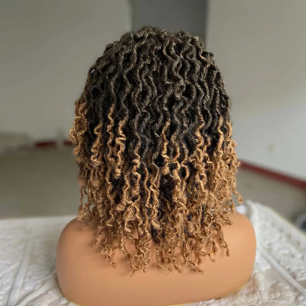 Short Goddess Faux Locs Wig | Synthetic Braided Crochet Dreadlock Hairpiece - ANDYS