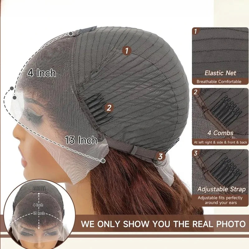 Chocolate Brown Body Wave HD Lace Front Wig | Glueless Human Hair - ANDYS