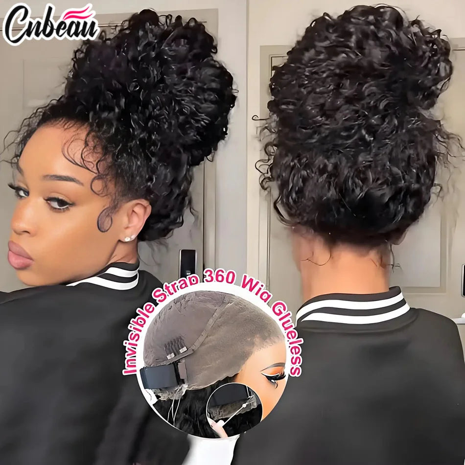 Invisi-Strap Full Lace Glueless Wig | Water Deep Curly Human Hair - ANDYS