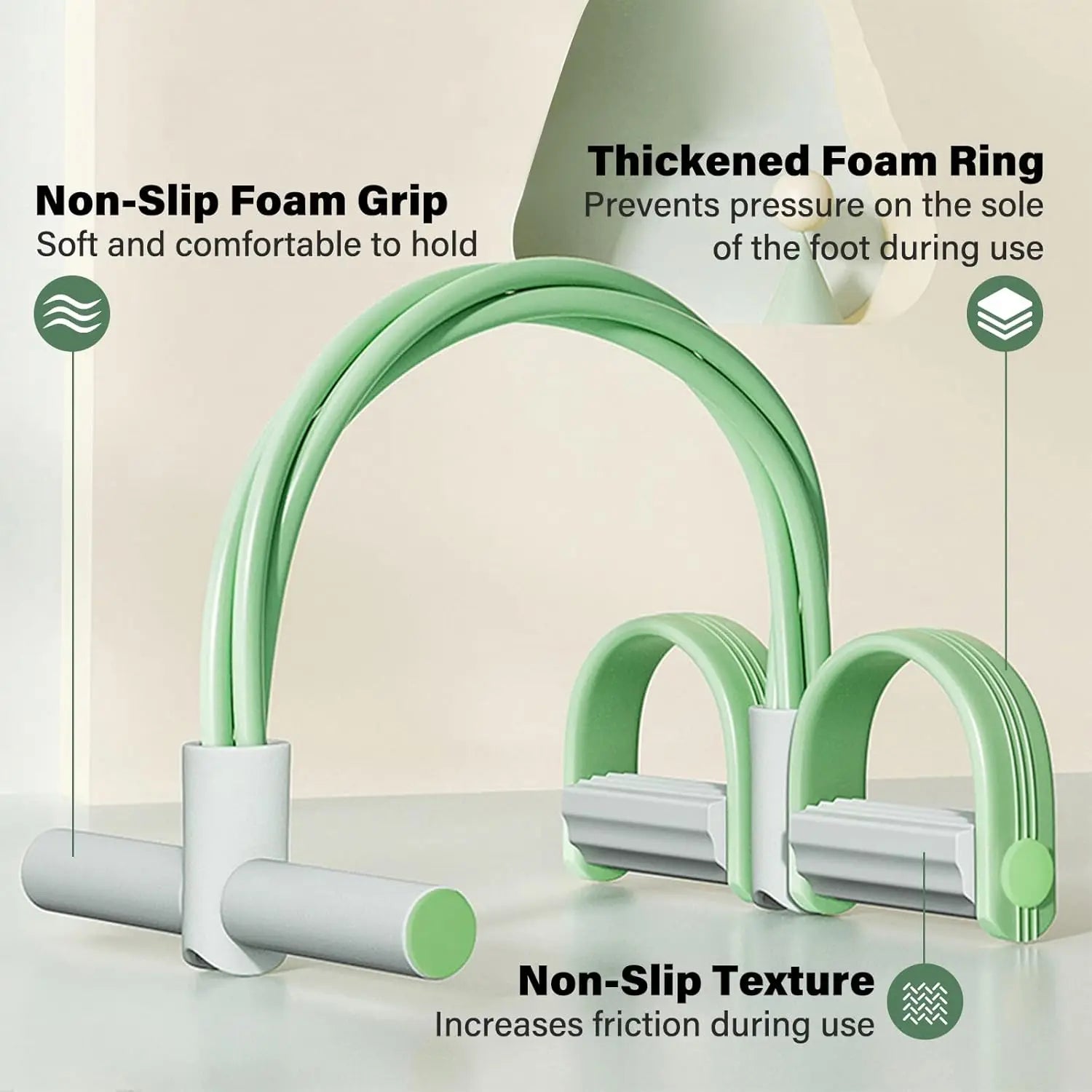 Pedal Resistance Band with Handles | Elastic Tension Rope Foot Pedal Puller