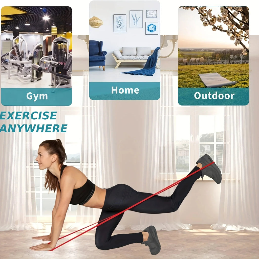 Anti-Snap Stackable TPE Resistance Bands Set | Heavy Tension Exercise Bands
