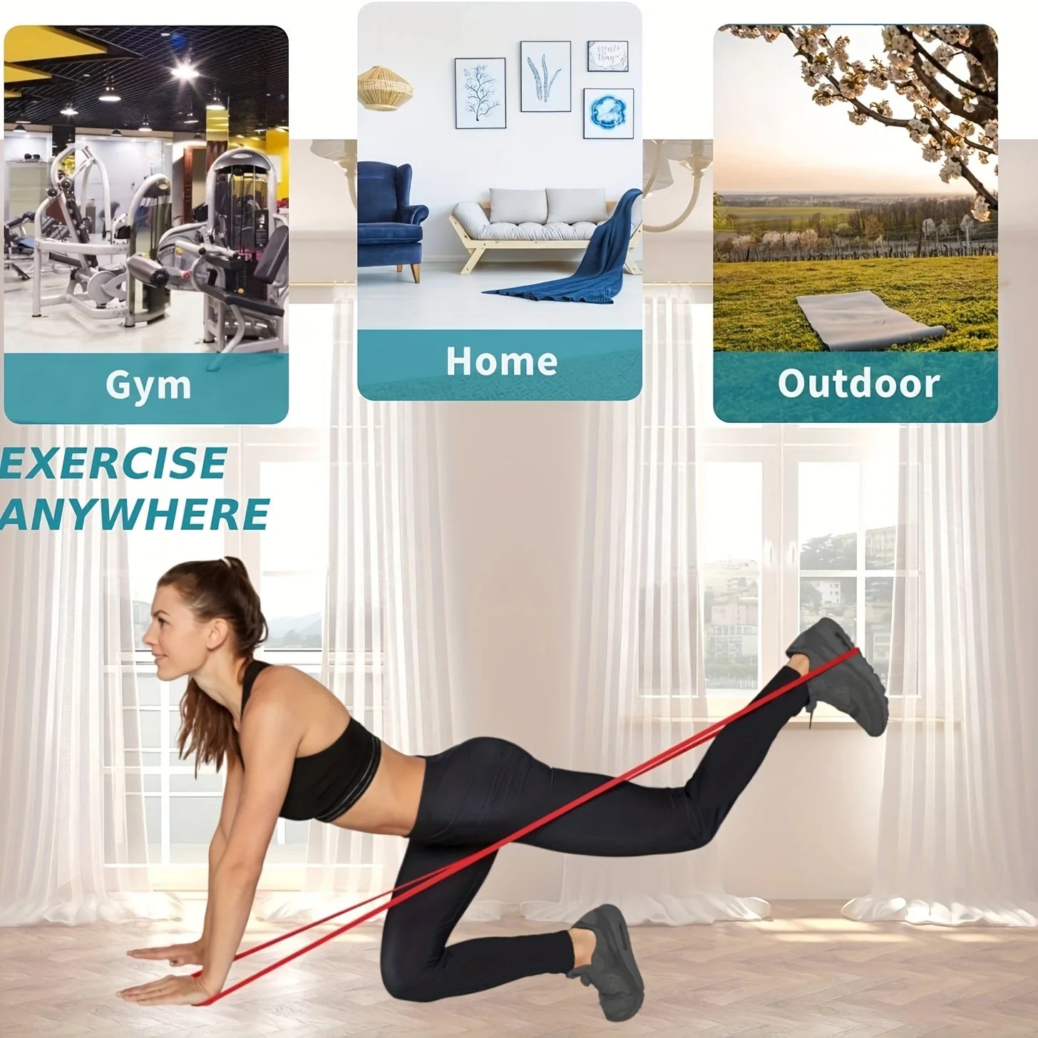 Anti-Snap Stackable TPE Resistance Bands Set | Heavy Tension Exercise Bands