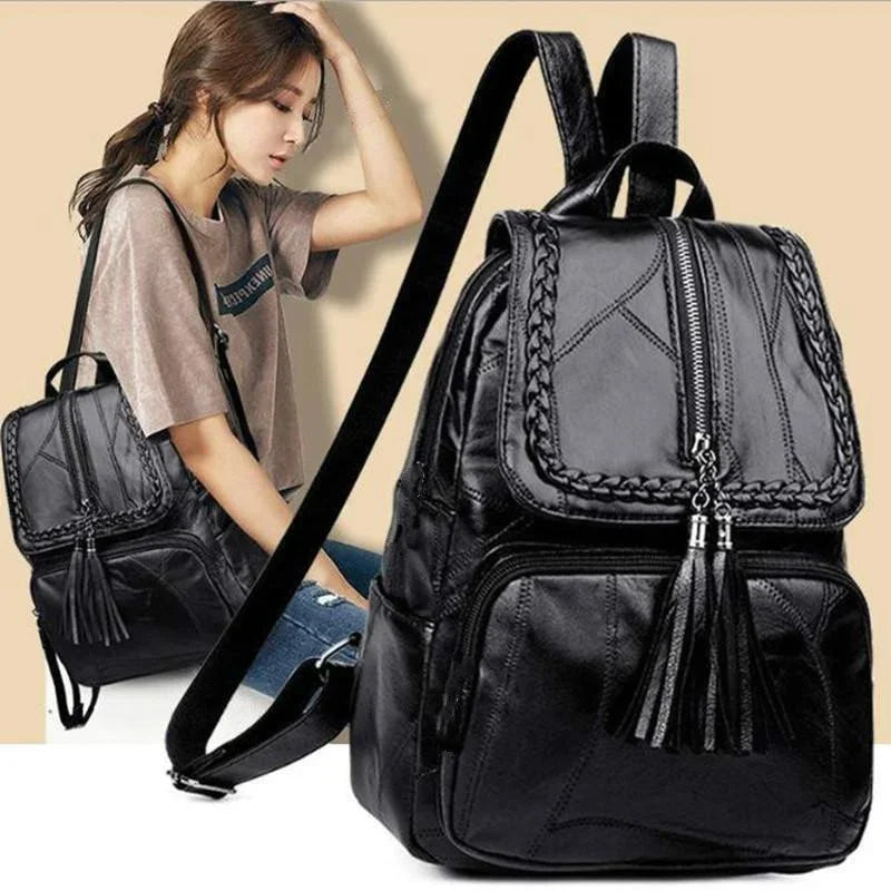 Women's PU Leather Mini Backpack – Convertible Shoulder Bag | 3 Styles