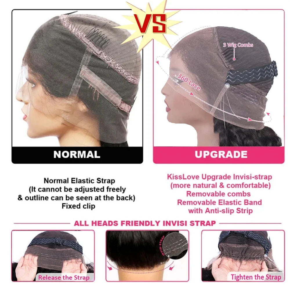 Invisi-Strap Full Lace Glueless Wig | Water Deep Curly Human Hair - ANDYS