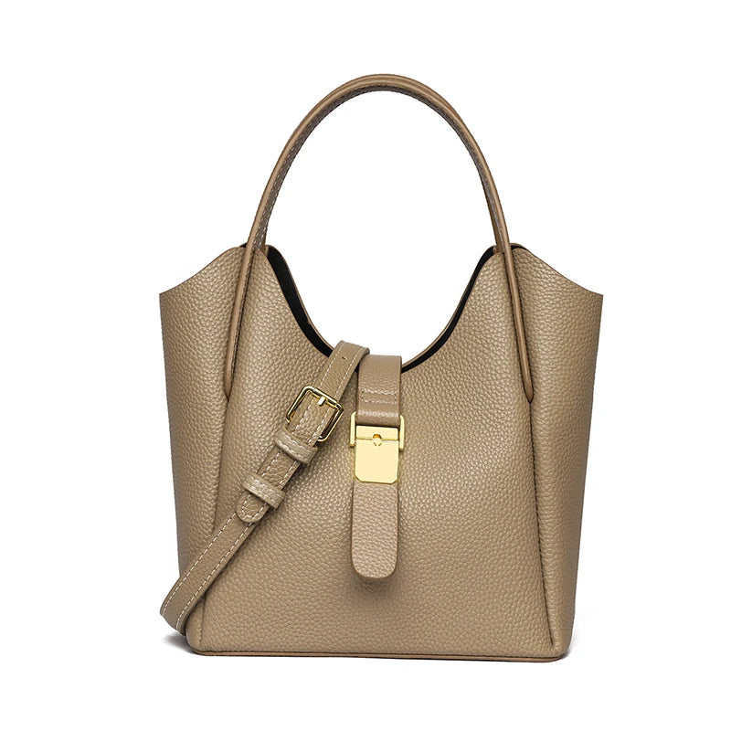 Retro Genuine Leather Crossbody Messenger Tote Bag