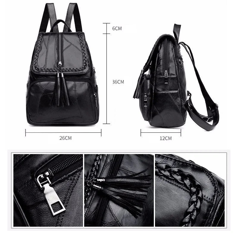 Women's PU Leather Mini Backpack – Convertible Shoulder Bag | 3 Styles