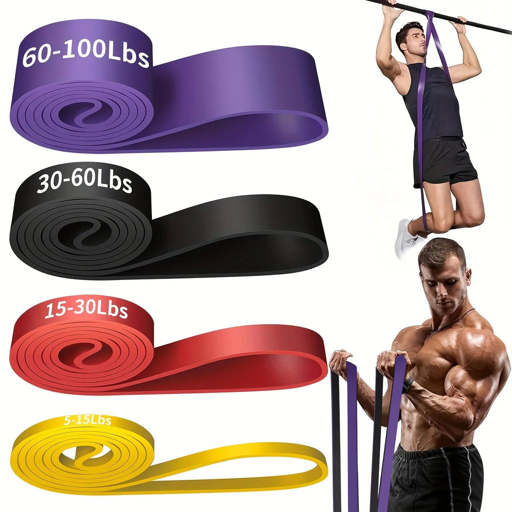 Anti-Snap Stackable TPE Resistance Bands Set | Heavy Tension Exercise Bands