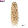 Goddess Faux Locs Crochet Hair | 18-Inch Curly Ends River Ombre Braiding Hair - ANDYS