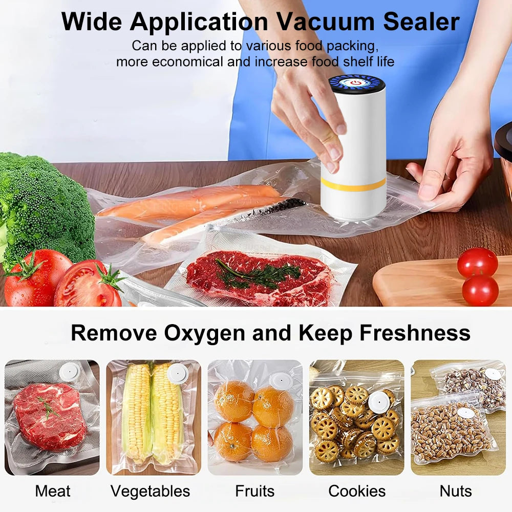 Mini Rechargeable Electric Vacuum Pump for Food Preservation