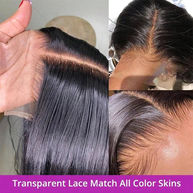 Glueless Straight Lace Front Bob Wig | Pre-Plucked Human Hair Short Wig - ANDYS