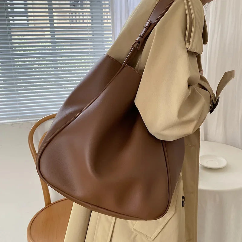 Minimalist Luxury Leather Large Capacity Tote Bag