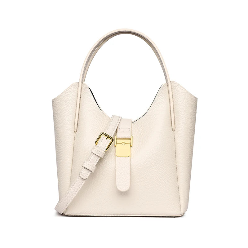 Retro Genuine Leather Crossbody Messenger Tote Bag