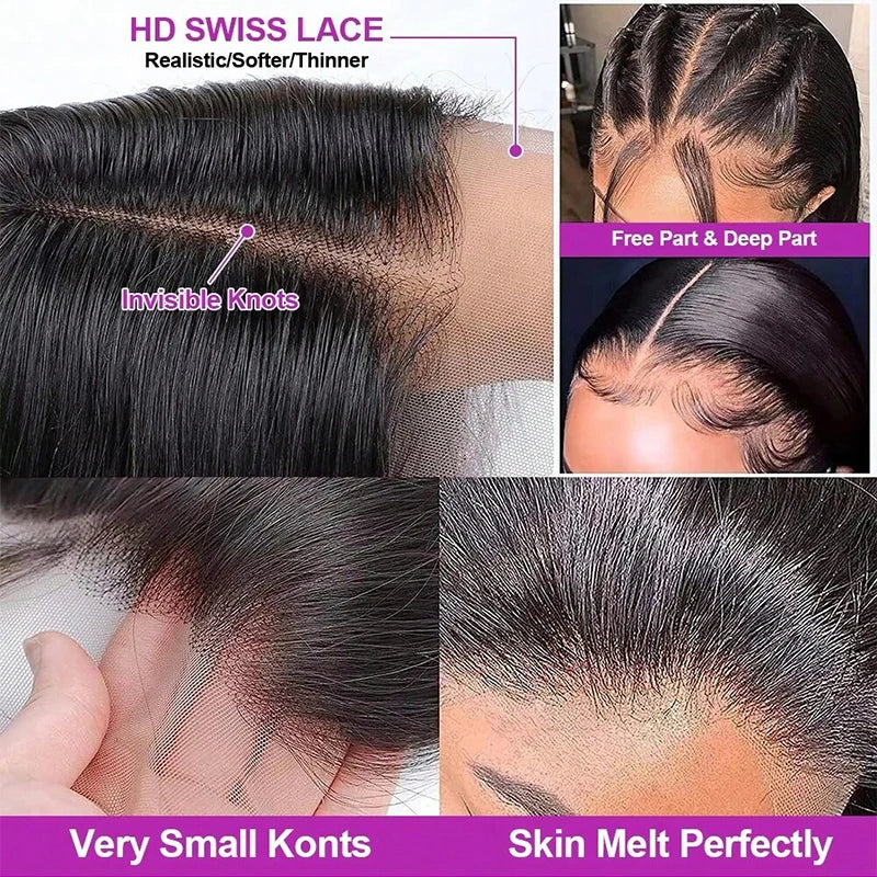Glueless Straight Lace Front Bob Wig | Pre-Plucked Human Hair Short Wig - ANDYS