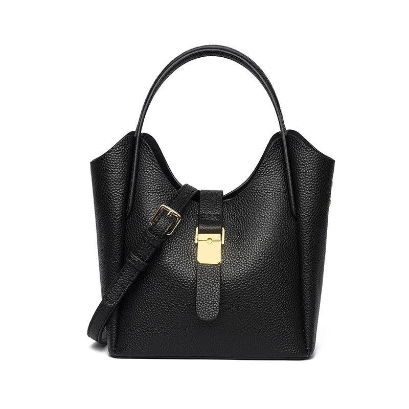 Retro Genuine Leather Crossbody Messenger Tote Bag