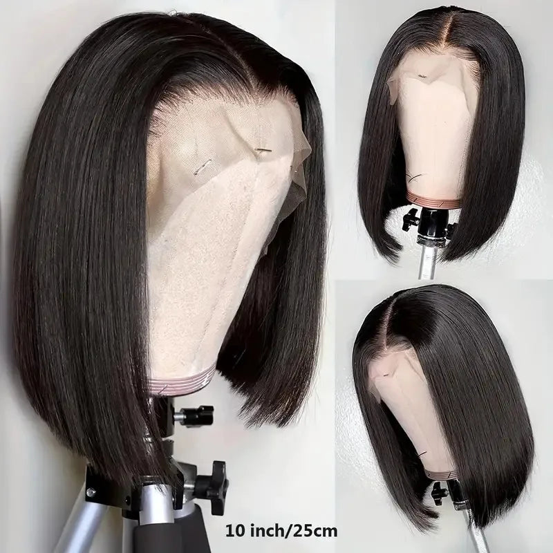180% Density Glueless HD Lace Front Bob Wig | Pre-Plucked Human Hair - ANDYS