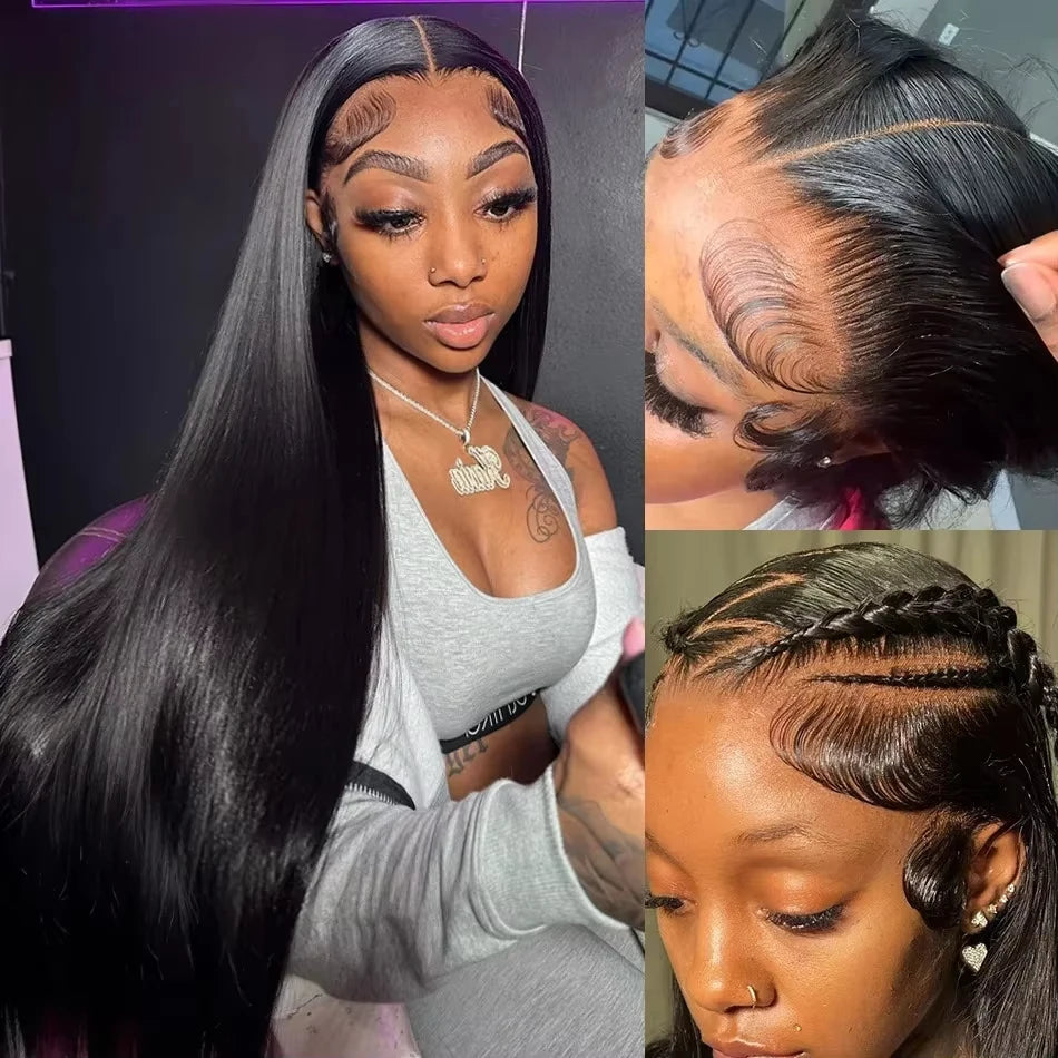 Brazilian Glueless Bone Straight HD Lace Front Wig | Pre-Plucked Human Hair - ANDYS