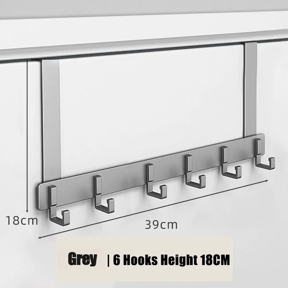 6-Hook Over-the-Door Organizer Rack | Heavy-Duty Hanger for Clothes, Coats, Hats, & Towels