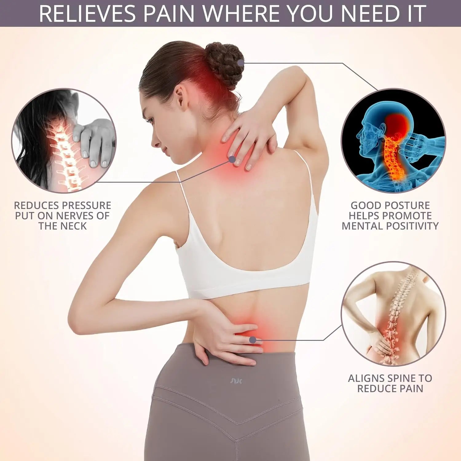 Adjustable Posture Corrector for Back Support | Breathable Shoulder Support Brace for Men & Women