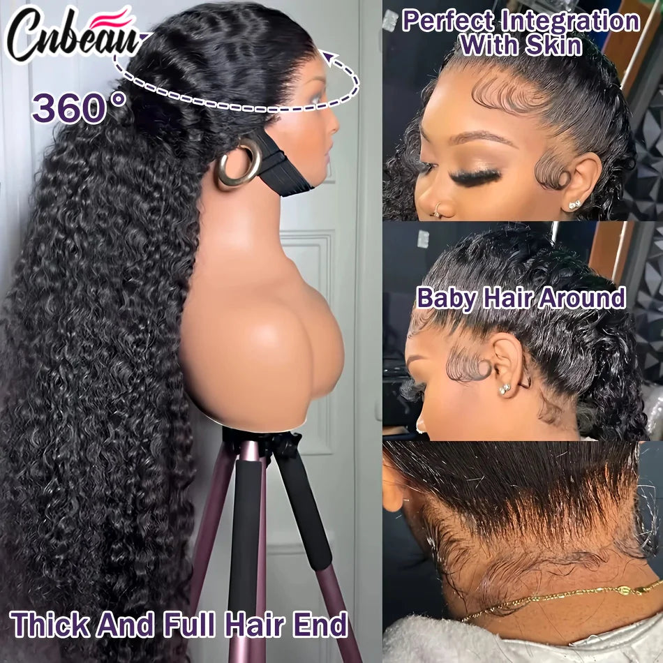 Invisi-Strap Full Lace Glueless Wig | Water Deep Curly Human Hair - ANDYS