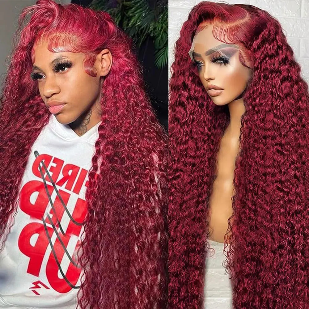99J Burgundy Body Wave HD Lace Front Wig | Glueless Human Hair - ANDYS