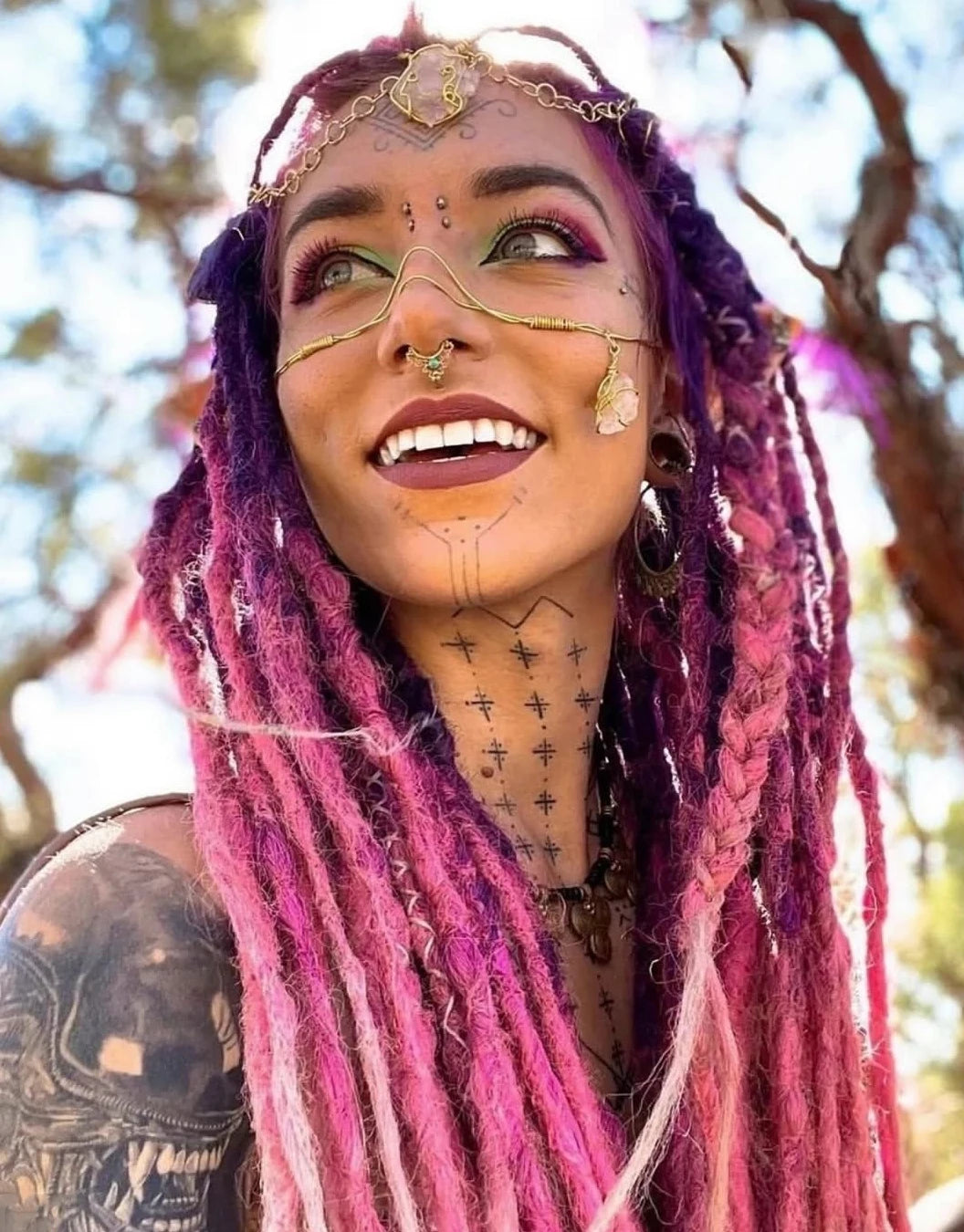 Synthetic Single Ended Dreadlock Extensions | 24-Inch Hippie Loc Crochet Hair - ANDYS