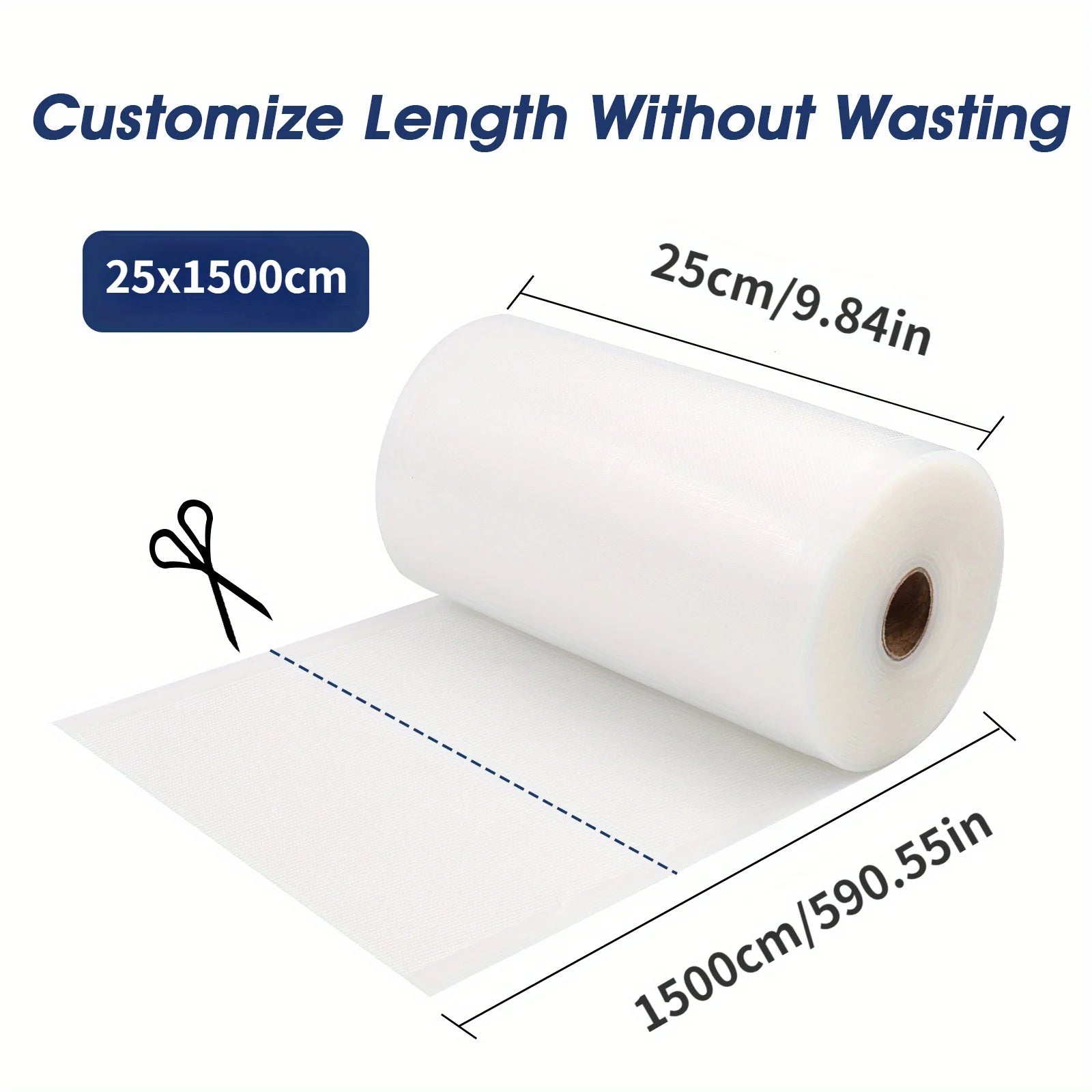 Premium Vacuum Sealer Rolls—Heavy-Duty Food Storage & Sous Vide Pouches (15-Meter Continuous Roll)