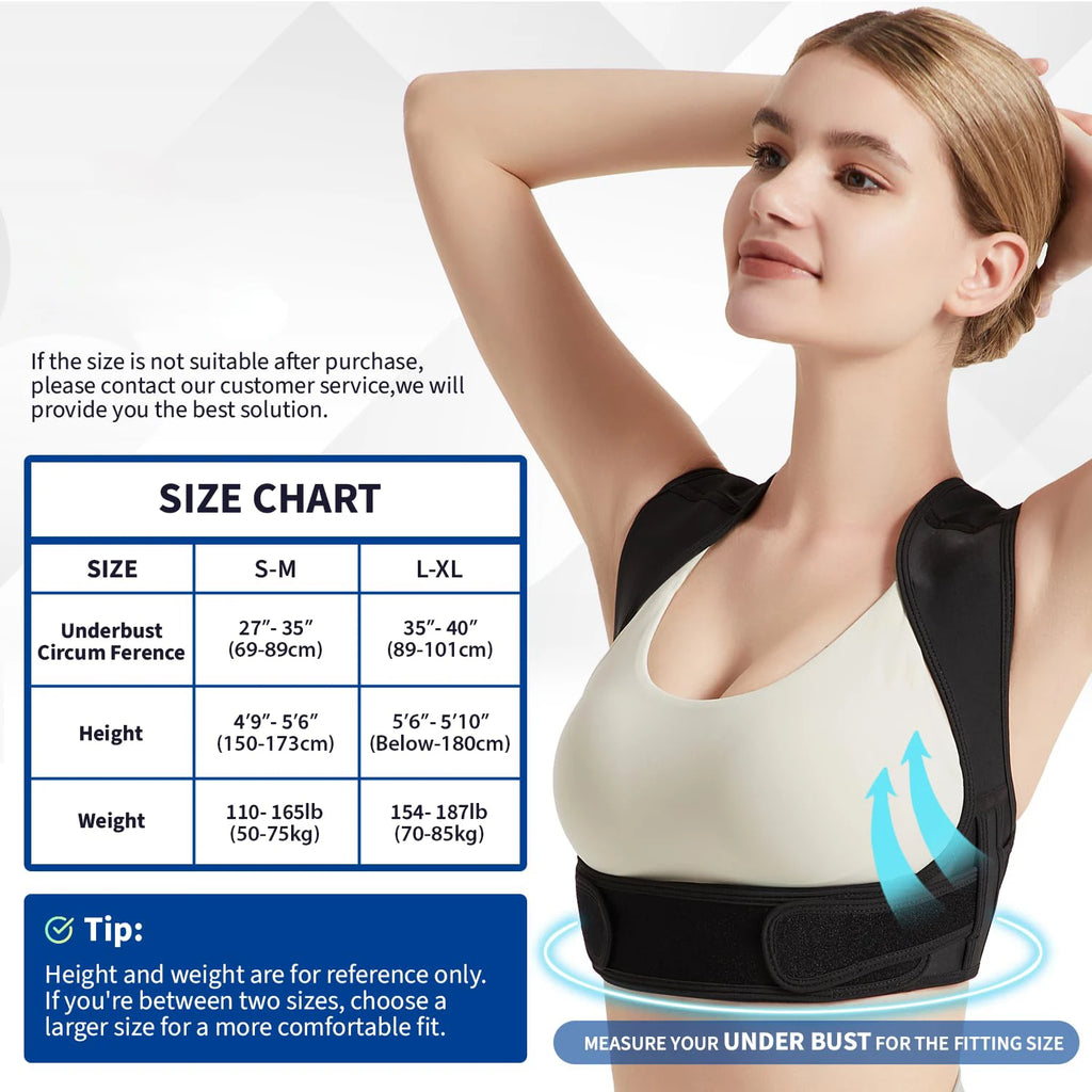 Adjustable Posture Corrector for Back Support | Breathable Shoulder Support Brace for Men & Women
