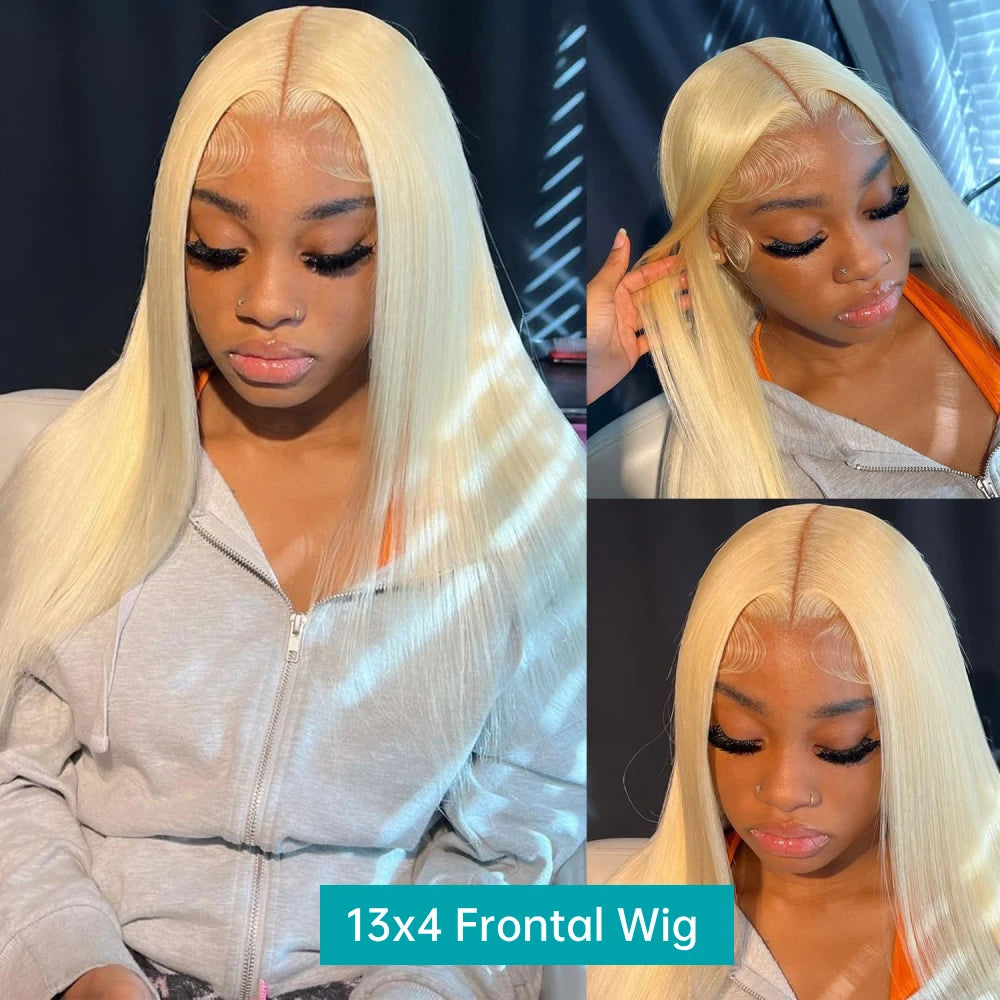 613 Blonde Straight Lace Front Wig | 13x4 & 13x6 HD Lace | Human Hair | 180% & 200% Density