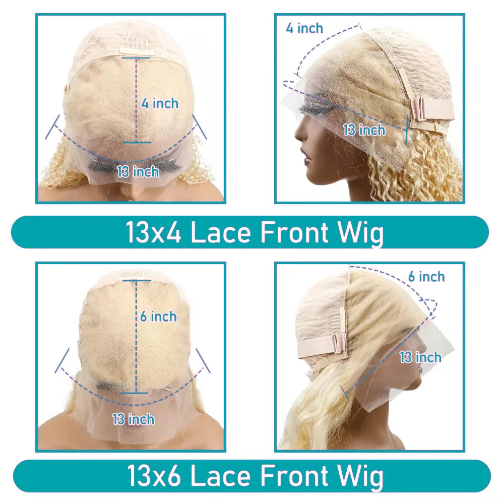 613 Blonde Straight Lace Front Wig | 13x4 & 13x6 HD Lace | Human Hair | 180% & 200% Density
