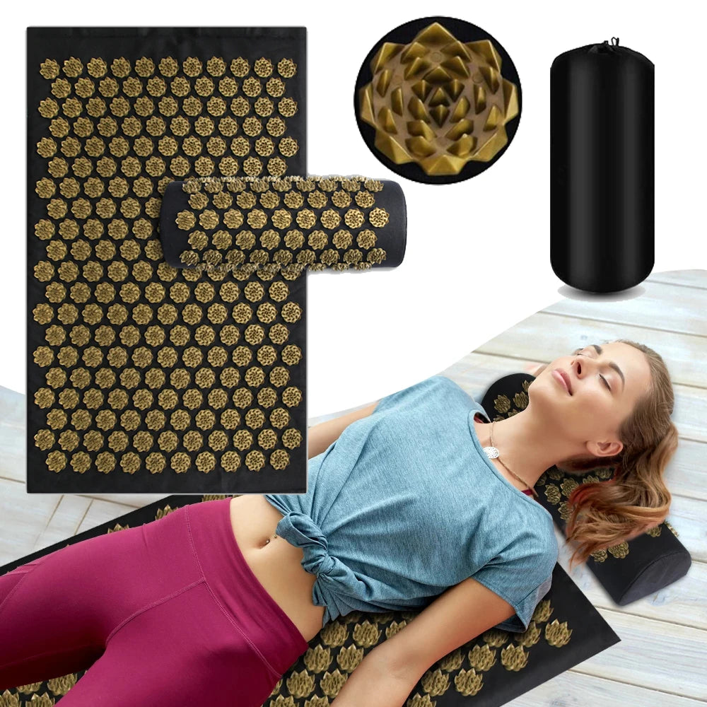 Acupressure Yoga Mat and Pillow Set