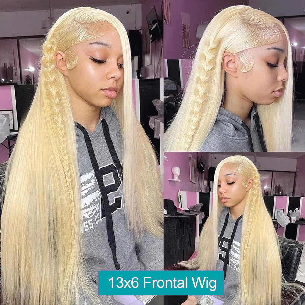 613 Blonde Straight Lace Front Wig | 13x4 & 13x6 HD Lace | Human Hair | 180% & 200% Density