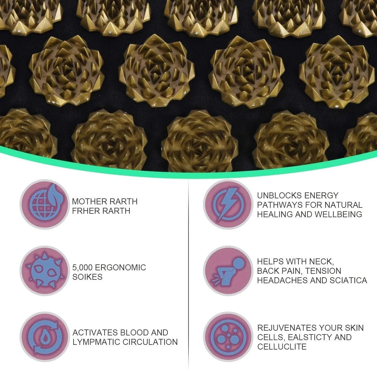 Acupressure Yoga Mat and Pillow Set