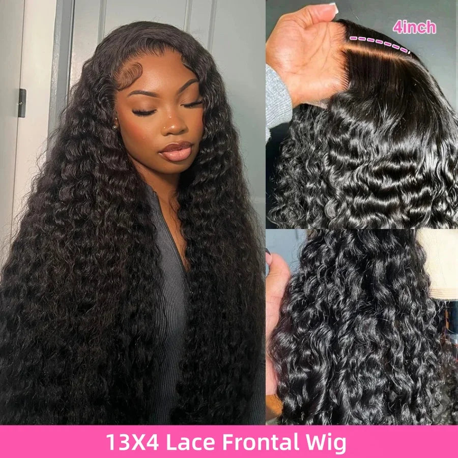 200% Deep Wave HD Lace Front Wig | 13x4 Transparent Brazilian Remy Human Hair - ANDYS