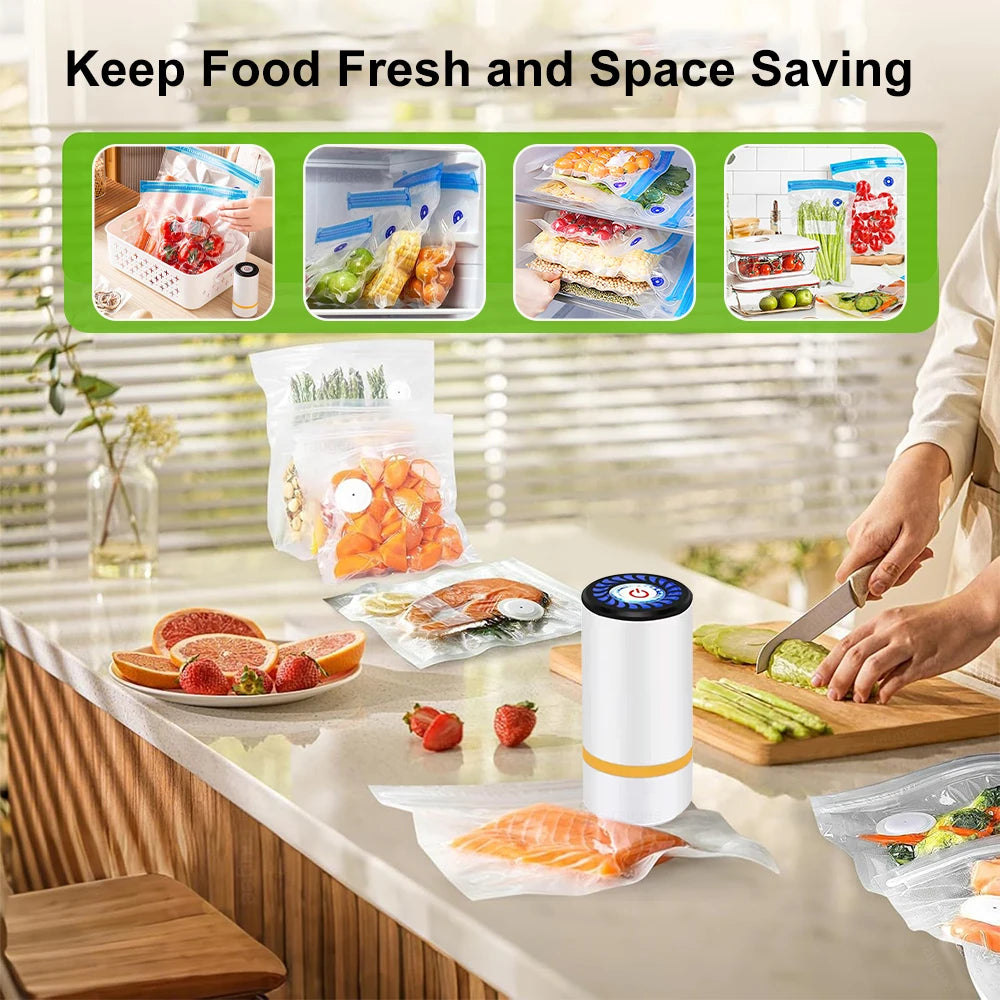 Mini Rechargeable Electric Vacuum Pump for Food Preservation